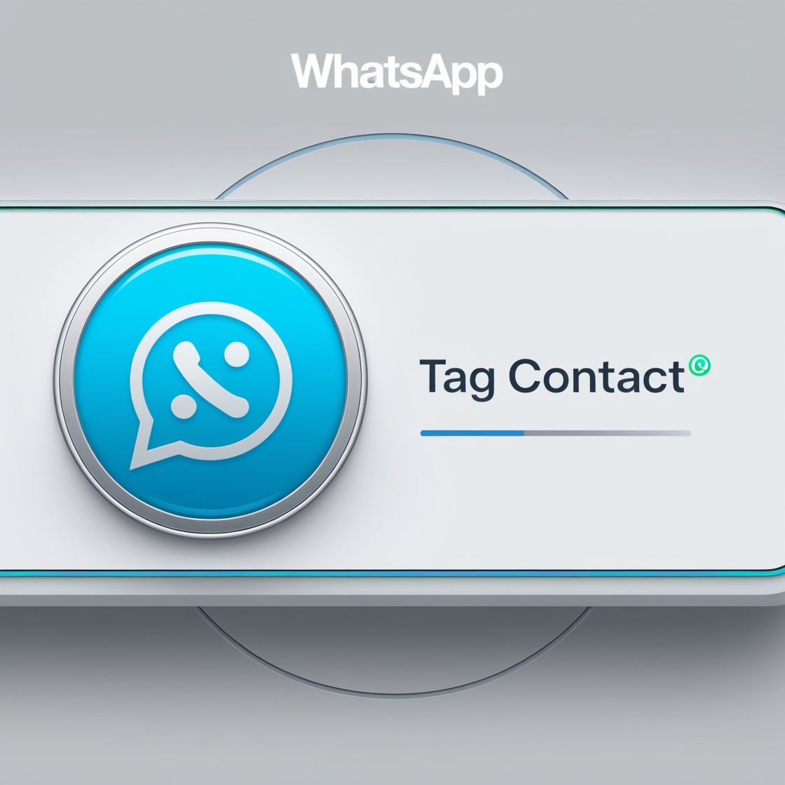 An annotated image showing the new “tag contact” button in the WhatsApp status bar.