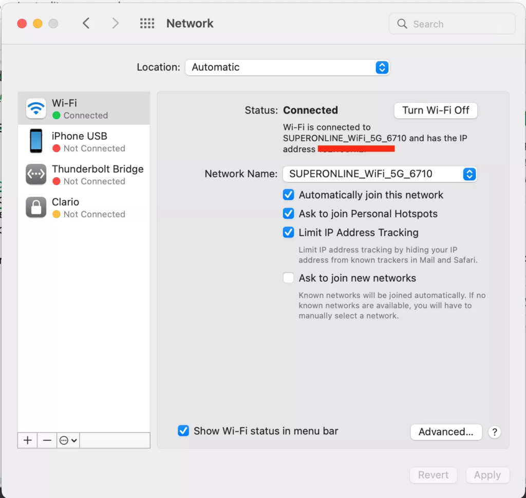 How to Check the Type of IP Address on mac?