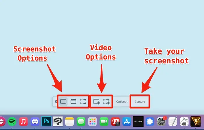 Use an image of various Mac models (MacBook, iMac) with highlighted screenshot shortcuts.